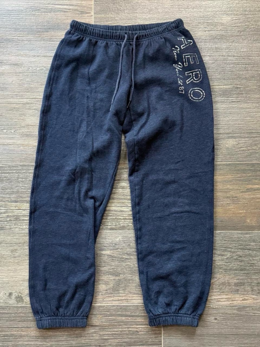 Cozy back to school Navy blue silver Aeropostale New York Sweatpants